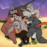 2019 absurd_res an_american_tail anthro balls bernard_(the_rescuers) black_nose brown_body butt clothing disney don_bluth erection eyewear facial_hair genitals glasses grey_body group hat headgear headwear hi_res kissing male male/male mammal master_splinter mature_male mouse murid murine mustache oral overweight overweight_male papa_mousekewitz penis r4c00n rodent teenage_mutant_ninja_turtles the_rescuers_(disney) tongue tongue_out unknown_character