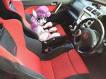  blush car cub equine female feral friendship_is_magic fur green_eyes hair happy horn hoshi-d inside mammal my_little_pony open_mouth ponies_in_real_life sitting solo sweetie_belle_(mlp) unicorn white_fur young 