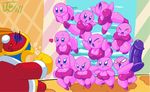  big_breasts bouncy breasts dildo drooling female group happy king_dedede kirby kirby_(series) nintendo open_mouth pouncing saliva sex_toy short_stack suit thewill video_games voluptuous wide_hips 