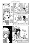  bottle cirno comic empty_eyes greyscale hakurei_reimu hard_translated highres kotatsu letty_whiterock monochrome multiple_girls satou_yuuki shouji sliding_doors sweatdrop table touhou translated 