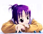  futari_wa_precure_splash_star half_updo mishou_mai precure purple_hair school_uniform solo souma_nouma wallpaper yuunagi_middle_school_uniform 