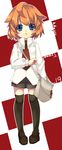  ahoge azuki_akizuki bag blue_eyes blush brown_hair child copyright_request short_hair skirt solo thighhighs zettai_ryouiki 