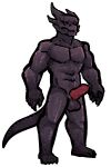 alpha_channel anthro balls biped dragon erection fingers genitals horn jam_(artist) male mythological_creature mythological_scalie mythology penis scalie simple_background solo tail transparent_background