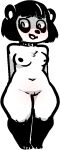 alpha_channel anthro bear biped black_hair breasts female genitals giant_panda hair jam_(artist) mammal pussy simple_background solo transparent_background