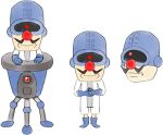  1boy big_nose blue_footwear blue_gloves cyborg dr._crygor facial_hair gloves lab_coat looking_at_viewer lowres machine multiple_views mustache official_art red_nose takeuchi_kou third-party_source warioware warioware:_get_it_together! 