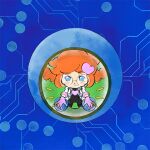  1girl blue_eyes braid circuit_board gloves hair_ornament heart heart_hair_ornament long_hair looking_at_viewer low_twin_braids machine official_art orange_hair penny_crygor pink_gloves smile takeuchi_kou third-party_source twin_braids warioware warioware:_get_it_together! 