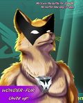  canine crying english_text fox fursecution_fox male mammal mask necklace pendant solo taurin_fox tears text the_wonderful_101 video_games w 