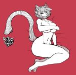 animal_humanoid breasts cat_ears_(disambiguation) cat_humanoid cat_tail felid felid_humanoid feline feline_humanoid female final_fantasy final_fantasy_xiv hi_res humanoid mammal mammal_humanoid miqo&#039;te nude pinup pose smile solo square_enix starlight_waltze tattoorexy thighs