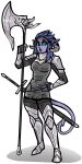 5_fingers alpha_channel armor biped female fingers hair hi_res holding_object holding_weapon horn horned_humanoid humanoid humanoid_pointy_ears jam_(artist) not_furry simple_background solo spade_tail tail tailed_humanoid tiefling transparent_background weapon