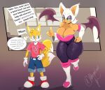 age_difference akaiga anthro bat bat_wings big_breasts breasts canid canine duo female fox hi_res imminent_sex male male/female mammal membrane_(anatomy) membranous_wings miles_prower older_female rouge_the_bat sega sonic_the_hedgehog_(series) thick_thighs wings younger_male