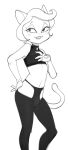 2024 alternate_costume anthro bare_shoulders bedroom_eyes bent_arm big_eyes biped black_and_white bottomwear bulge cartoon_network clothed clothed_anthro clothed_male clothing crop_top curved_eyebrows dark_bottomwear dark_clothing dark_crop_top dark_pants dark_shirt dark_thong dark_topwear dark_underwear dbaru digital_drawing_(artwork) digital_media_(artwork) domestic_cat eyebrows eyelashes felid feline felis fingerless_gloves fingers fully_clothed fully_clothed_anthro fully_clothed_male girly gloves hair hand_on_hip hand_on_own_hip handwear hi_res humanoid_hands lipstick long_eyelashes looking_at_viewer makeup male mammal monochrome narrowed_eyes navel ok_k.o.!_let&#039;s_be_heroes pants portrait pose prick_ears purrcival seductive shirt short_hair smile smiling_at_viewer solo standing tail thin_eyebrows thong three-quarter_portrait topwear underwear