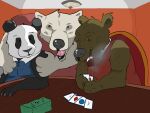 bear brown_bear furniture giant_panda grizzly_bear group hi_res mammal polar_bear table ursine