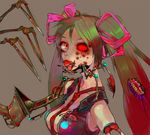  android brockenspectre calne_ca hair_ribbon hatsune_miku long_hair looking_at_viewer mechanical nato-kun red_eyes ribbon solo tongue twintails vocaloid 