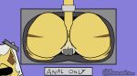 16:9 animated anon_and_knux anthro banana_the_cat(anon_and_knux) bodily_fluids cum cum_inside disembodied_penis duo faceless felid feline female gaped_anus gaping genital_fluids genitals hi_res male male/female mammal penis pussy_tape short_playtime tape through_wall widescreen