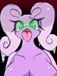 anthro bodily_fluids breasts drooling female generation_6_pokemon glowing glowing_eyes goodra hi_res nintendo open_mouth pokemon pokemon_(species) ram_g_thunder saliva saliva_string slime solo tongue tongue_out