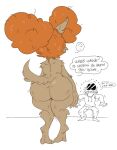 2024 anthro big_butt blush brown_body brown_fur bubble_butt butt canid canine clothing dialogue digital_drawing_(artwork) digital_media_(artwork) duo english_text eyewear female fingers fluffy fluffy_tail fur ghoul_school hair hanna-barbera hi_res hoodie long_hair male mammal mhdrawin mythological_canine mythological_creature mythology nude orange_hair question_mark scooby-doo_(series) simple_background sunglasses tail text thick_thighs topwear were werecanid werecanine werewolf white_background wide_hips winnie_werewolf_(ghoul_school)