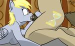  absurd_res amber_eyes animal_genitalia anthro anthrofied blonde_hair breasts brown_fur cum cum_from_nose cum_in_mouth cum_in_nose cum_inside cutie_mark derpy_hooves_(mlp) doctor_whooves_(mlp) duo equine erection fellatio female fishy-pony friendship_is_magic fur grey_fur hair hi_res horse horsecock lying male mammal my_little_pony neck_bulge oral oral_sex pegasus penis pony sex side_boob sitting straight surprise tears vein veiny_penis wings 