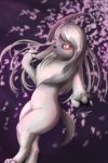  absol amaya_(lekisceon) black_claws cherry_blossom claws female fur glowing glowing_eyes hair lekisceon looking_at_viewer nintendo plant pok&eacute;mon pok&eacute;mon_(species) video_games 