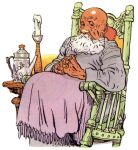  1boy bald beard black_eyes candle chair facial_hair long_sleeves looking_at_viewer male_focus old old_man old_man_ulrira_(zelda) robe rocking_chair sitting solo teapot terada_katsuya the_legend_of_zelda the_legend_of_zelda:_link&#039;s_awakening third-party_source transparent_background 