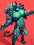 2024 3_heads abs anthro areola barazoku biceps big_muscles big_pecs big_penis canid canid_demon canine cerberus cerberus_(fortnite) circumcised claws clothed clothing clothing_aside demon epic_games erection european_mythology fire fortnite genitals greek_mythology hellhound hi_res high-angle_view humanoid_genitalia humanoid_penis jockstrap jockstrap_aside male mammal matte_exe multi_head muscular muscular_anthro muscular_male mythological_canine mythological_creature mythology navel nipples open_clothing open_mouth open_smile open_topwear open_vest pecs penis quads red_background scar shadow simple_background smile solo standing tongue tongue_out topwear underwear underwear_aside vein versace vest watermark