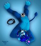  blue_fur censored collar feline fur lion lying mammal nude saturday skyeylion solo 