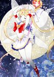  armpits bishoujo_senshi_sailor_moon blonde_hair blue_sailor_collar bow brooch choker closed_eyes double_bun full_moon gloves heart holding holding_staff jewelry long_hair magical_girl moon multicolored multicolored_clothes multicolored_skirt primcoco red_bow sailor_collar sailor_moon sailor_senshi_uniform skirt solo spiral_heart_moon_rod staff super_sailor_moon tsukino_usagi twintails very_long_hair white_gloves 