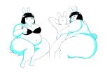 2022 absurd_res anthro anthro_on_anthro arm_around_back belly beverage big_belly big_breasts biped bob_cut bottomless bra bra_only breasts cass_(mk_artichoke) clothed clothing container cup disposable_cup drinking_straw duo embrace faceless_anthro faceless_character faceless_male fat_arms female ferretidk fur hair hi_res holding_beverage holding_disposable_cup holding_object hug huge_thighs lagomorph leporid looking_at_another looking_at_partner lying male male/female mammal monochrome multiple_images narrowed_eyes navel nude obese obese_anthro obese_female on_back on_side open_mouth open_smile overweight overweight_anthro overweight_female rabbit romantic romantic_couple short_tail simple_background sitting smile solo tail thick_thighs underwear underwear_only white_background wide_hips
