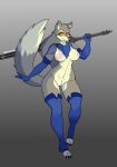  absurd_res anthro armor armwear breasts canid canine canis clothing dark_souls elbow_gloves female footwear fromsoftware fur genitals gloves great_grey_wolf_sif grey_body grey_fur handwear hi_res high_heels legwear mammal melee_weapon mostly_nude mrferret nipples pauldron pink_nipples pussy solo sword thigh_highs weapon wolf yellow_eyes 