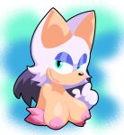  anthro bat blush clothed clothed/nude clothing female looking_at_viewer mammal nude pizzascaremouse rouge_the_bat sega solo sonic_the_hedgehog_(series) spread_wings teasing teasing_viewer wings 