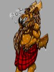 absurd_res anthro antlers belly belly_fur big_belly body_hair brown_body brown_fur chest_fur deer drying fur grabbing_towel happy_trail hi_res horn male mammal merrick_(denverthedragon) moose musclegut muscular new_world_deer open_mouth shower solo tired towel towel_around_waist towel_only unknown_artist wet wet_body wet_fur yawn