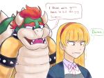 anthro bowser clothing dialogue duo english_text female human i_think_we&#039;re_gonna_have_to_kill_this_guy koopa love_live! love_live!_superstar!! male mammal mario_bros meme ms-paint-idol-hell nintendo sad scalie school_uniform simple_background speech_bubble sumire_heanna text uniform white_background