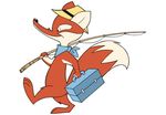  canines education first fishing_rod fox fur german hat herr_fuchs mammal mr.fox red_fur scarf solo stupid toolbox 