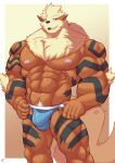  abs absurd_res anthro arcanine biceps bulge clothed clothing detailed_bulge generation_1_pokemon hair hi_res looking_at_viewer male muscular muscular_male nintendo nipples pokemon pokemon_(species) pubes shinobiya solo tied_hair underwear underwear_only windy_(shinobiya) 