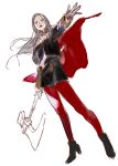  axe black_footwear black_shorts edelgard_von_hresvelg fire_emblem fire_emblem:_three_houses open_mouth purple_eyes rr_(suisse200) shorts white_hair 