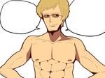  abs bad_id bad_pixiv_id brown_hair glasses kaika male_focus muscle muska shirtless smile solo speech_bubble studio_ghibli sunglasses tenkuu_no_shiro_laputa 