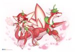  animal_ears artist_name bare_shoulders blush bodysuit breasts claws cleavage covered_navel dragon dragon_ears dragon_girl dragon_tail elbow_gloves facial_mark fang flower food fruit gloves hair_ornament jewelry leaf long_hair necklace open_mouth paws personification purple_eyes puzzle_&amp;_dragons red_gloves red_hair red_legwear seed sharp_toenails simple_background small_breasts smile strawberry strawberry_dragon_(p&amp;d) tail tail_flower tail_ornament text_focus thighhighs toenails white_background wings yellowpaint. zettai_ryouiki 