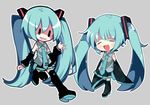  aqua_hair asp@juken bad_id bad_twitter_id closed_eyes grin hatsune_miku long_hair necktie smile solo twintails very_long_hair vocaloid 