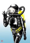  bad_id bad_pixiv_id bodysuit diving diving_mask geitassha original scuba skin_tight wetsuit 