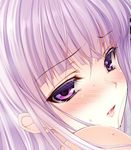  blush close-up danganronpa danganronpa_1 face kirigiri_kyouko ninoko purple_eyes purple_hair solo tears 