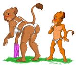  age_difference anthro blush bulge butt cub disney erection exhibitionism feline female fur invalid_tag lion male mammal penis poking_out presenting presenting_hindquarters simba the_lion_king underwear young zooshi 