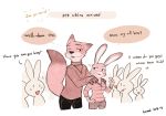  blush brothers canine chang52084 disney female fox group jewelry judy_hopps lagomorph male mammal married necklace nick_wilde rabbit sibling simple_background sisters sweat sweatdrop white_background zootopia 