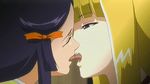  2girls animated animated_gif kiss kureha_(mitama_~shinobi~) mitama_shinobi mitama_~shinobi~ multiple_girls tongue yuri 