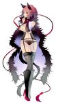  animal_ears bad_id bad_pixiv_id black_legwear boots bow breast_rest breasts brown_eyes brown_hair cape cat_ears edel_(edelcat) fur_trim highres large_breasts mahou_shoujo_kazumi_magica mahou_shoujo_madoka_magica navel panties short_hair smile solo tail thighhighs underboob underwear usagi_satomi whip 