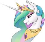  absurd_res alpha_channel amorecadenza equine female feral friendship_is_magic hi_res horn horse mammal my_little_pony pony princess_celestia_(mlp) smile solo winged_unicorn wings 