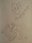  argento drawing female hammer plain_background sega sonic_(series) traditional_media 