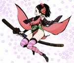  black_hair brown_eyes momohime oboro_muramasa sheath sheathed shuuhei_(shoohey) solo sword thighhighs weapon 