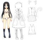  akino_sora akiyama_mio bad_id bad_pixiv_id black_hair blue_eyes bra k-on! lingerie long_hair panties socks solo underwear underwear_only white_bra white_panties 