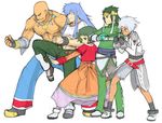  4boys back_bow bow crossover dress farah_oersted green_shirt group_picture group_profile lineup mighty_kongman multiple_boys orange_dress profile regal_bryan senel_coolidge shirt sketch tales_of_(series) tales_of_destiny tales_of_eternia tales_of_legendia tales_of_rebirth tales_of_symphonia tytree_crowe weapon_connection yu_65026 