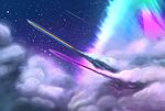  equine explosion flying friendship_is_magic hair horn mammal multi-colored_hair my_little_pony outside pegasus purple_hair rainbow rainbow_dash_(mlp) rainbow_hair smoke sonic_rainboom stars twilight_sparkle_(mlp) underpable winged_unicorn wings 