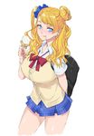  :q arm_behind_back asymmetrical_hair bag blush breasts cardigan earrings food food_on_face galko gyaru ice_cream ice_cream_cone ice_cream_on_face jewelry kogal large_breasts long_hair musashimaru one_side_up oshiete!_galko-chan school_bag school_uniform scrunchie side_bun solo tongue tongue_out 